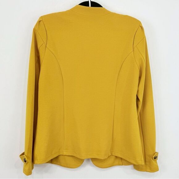 ModCloth Deep Yellow Double Metallic Button Row Military Style Blazer Jacket - Picture 13 of 16